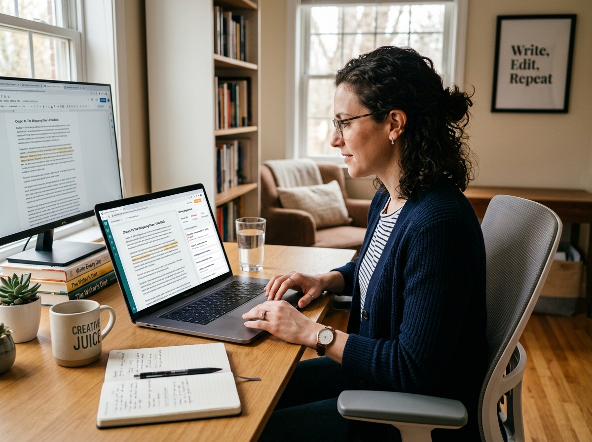 Writer editing content with AI 202605291454
