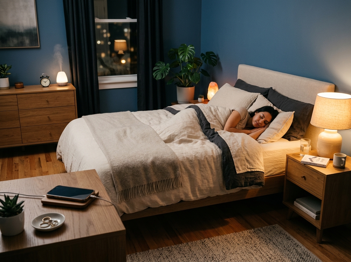 Bedroom with smartphone outside … 202606051107
