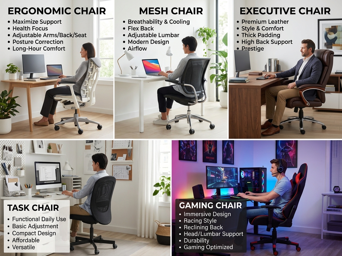 Chairs in home office environments 202606051226