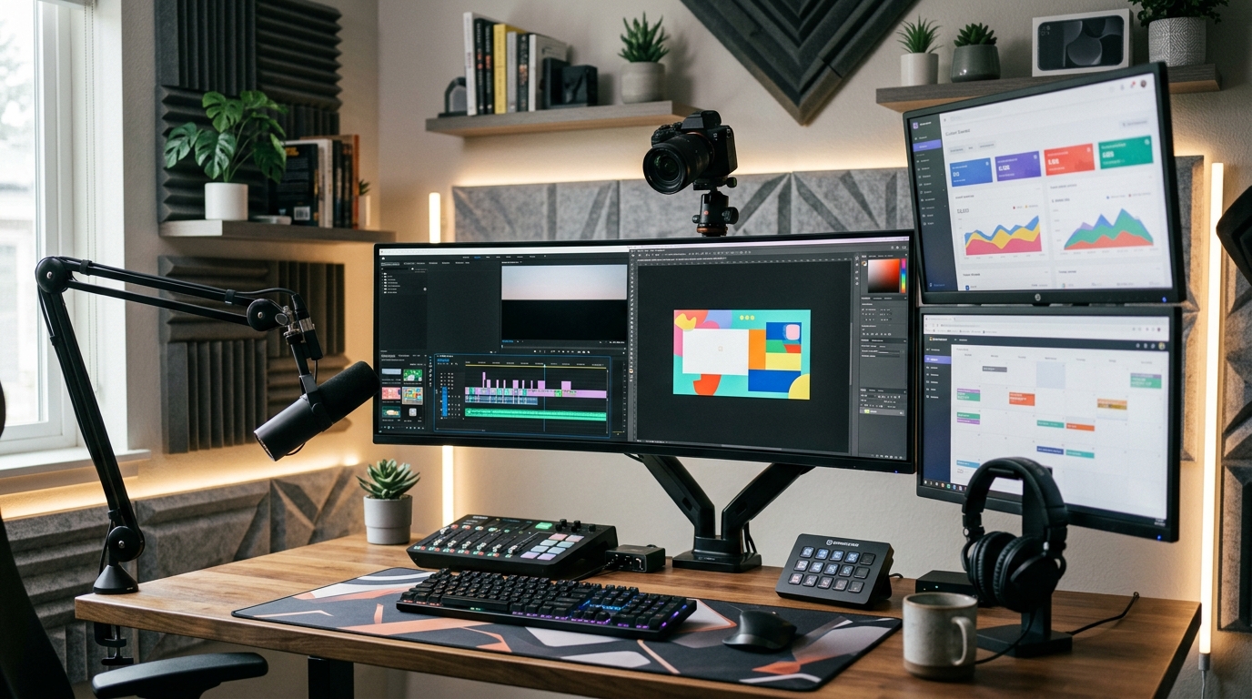 Content creator workspace with e… 202606151429
