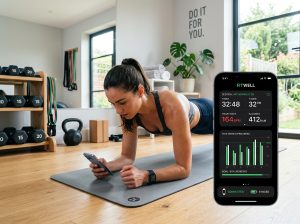 Fitness enthusiast using smartph… 202606031737