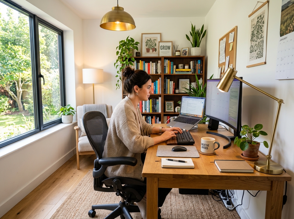 Home office illuminated by sunlight 202606041654