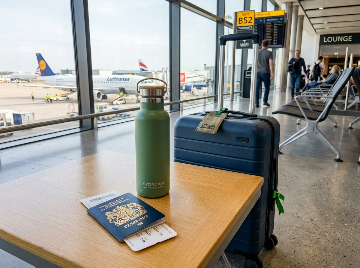 Water bottle passport luggage… 202606042216