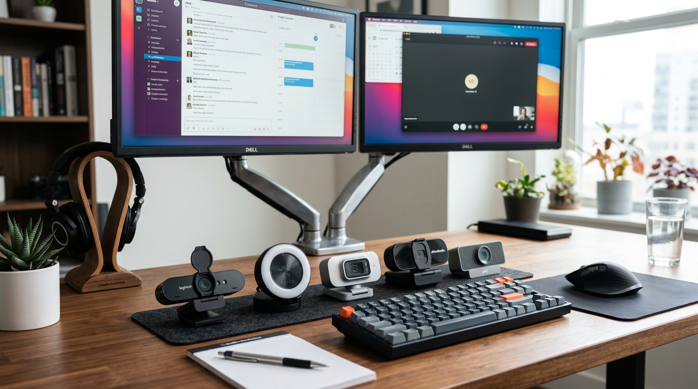 Webcams on office desk 202606231300